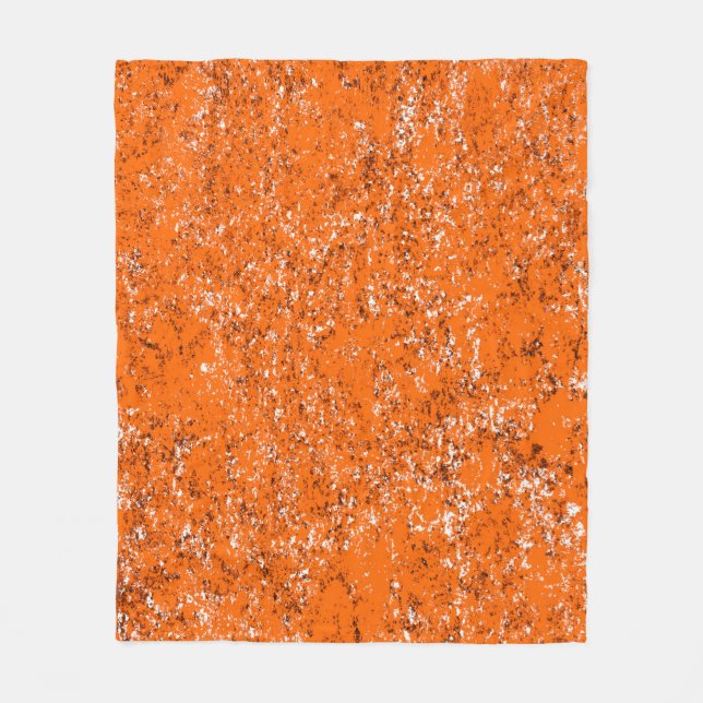 Couverture Polaire Arrière - plan grunge brun foncé. Noir blanc orang (Devant)