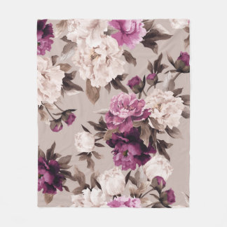 Couverture Polaire Arrière - plan léger rose : Aquarelle Vintage