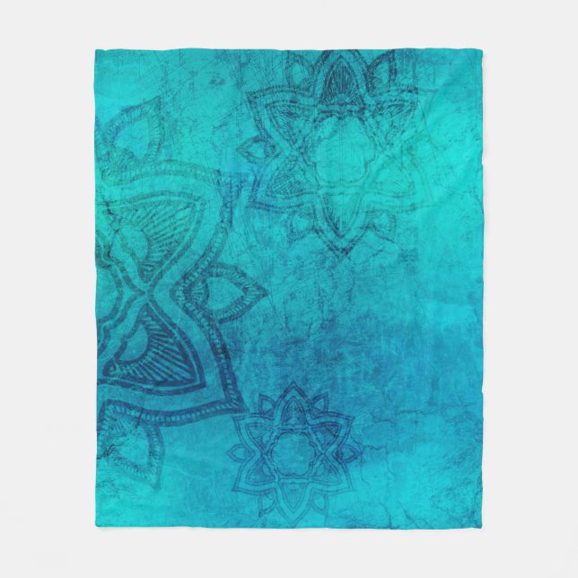 Couverture Polaire Arrière - plan mandala grunge texture (Devant)