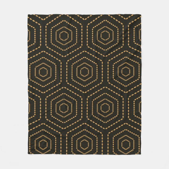 Couverture Polaire Arrière - plan motif doré sans couture de style ja (Devant)