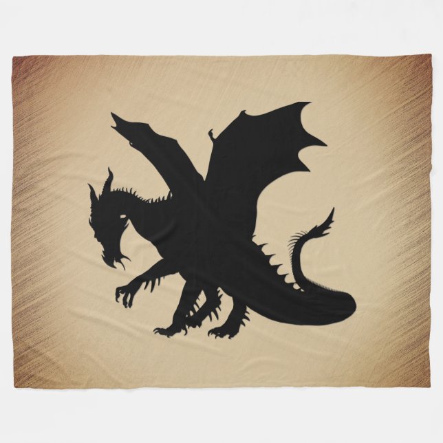 Couverture Polaire Arrière - plan rustique Black Dragon (Devant (Horizontal))
