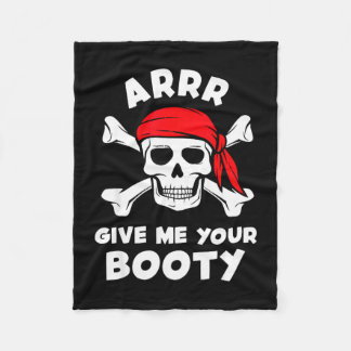 Couverture Polaire Arrr donnez butin drôle pirate jeu de mots humour