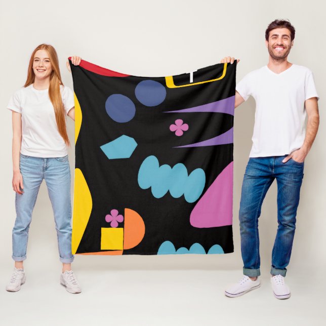 COUVERTURE POLAIRE ART ABSTRAIT (En situation)