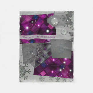 Couverture Polaire « Art abstrait de gemme violette »