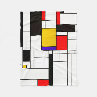 Couverture Polaire Art abstrait de style de Mondrian