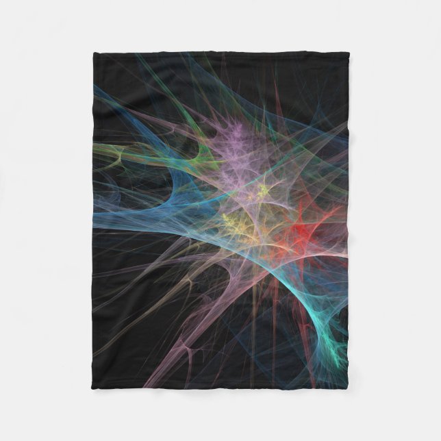 Couverture Polaire Art Abstrait Glace Arc-en-ciel (Devant)