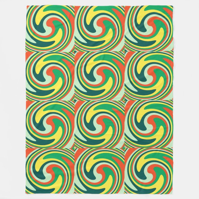 Couverture Polaire Art Abstrait moderne Swirl #2 (Devant)