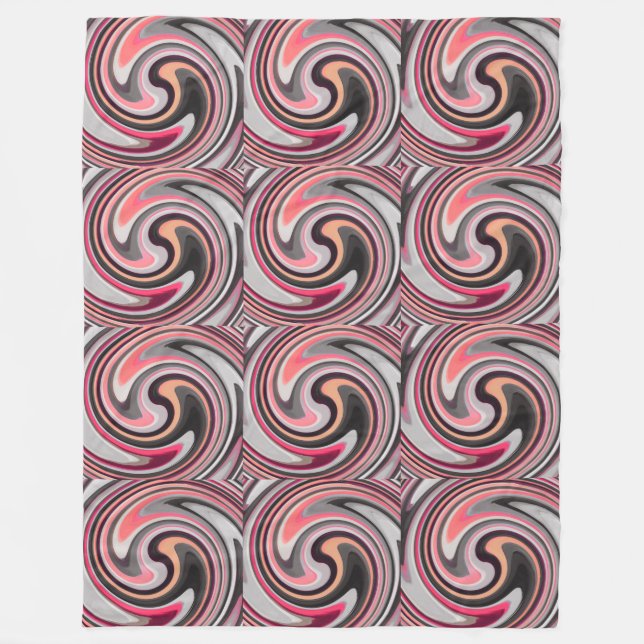 Couverture Polaire Art Abstrait moderne Swirl #4 (Devant)