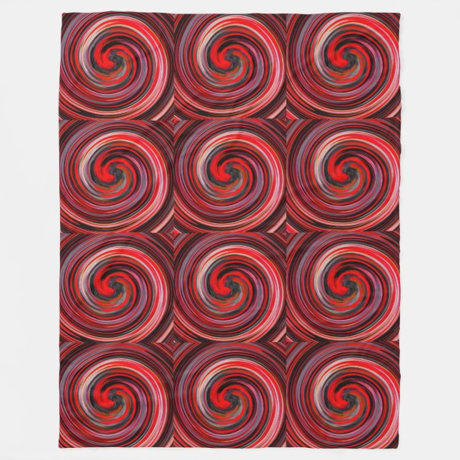 Couverture Polaire Art Abstrait moderne Swirl #6 (Devant)
