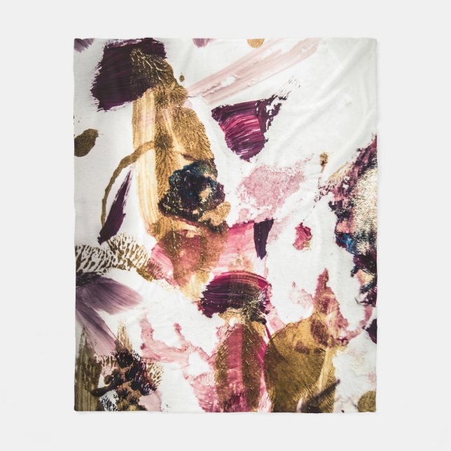 Couverture Polaire Art créatif Abstrait Gold Sparkles (Devant)