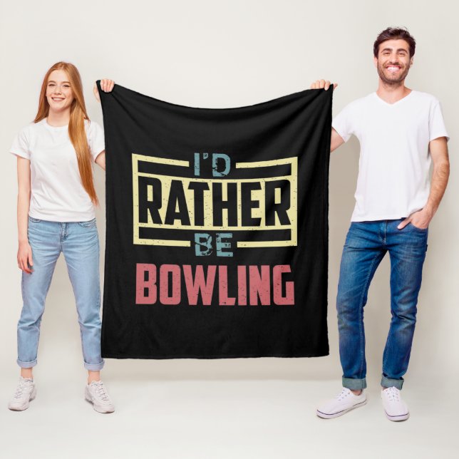 Couverture Polaire Art de mot de bowling drôle  (En situation)
