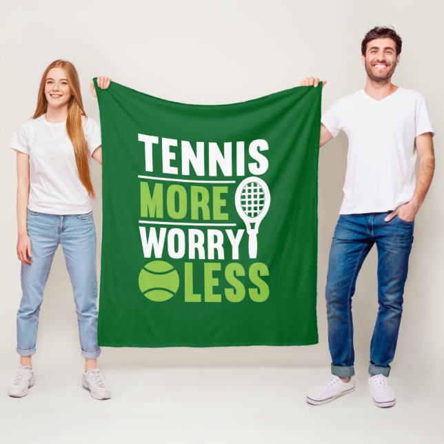 Couverture Polaire Art de mots de tennis cool  (En situation)