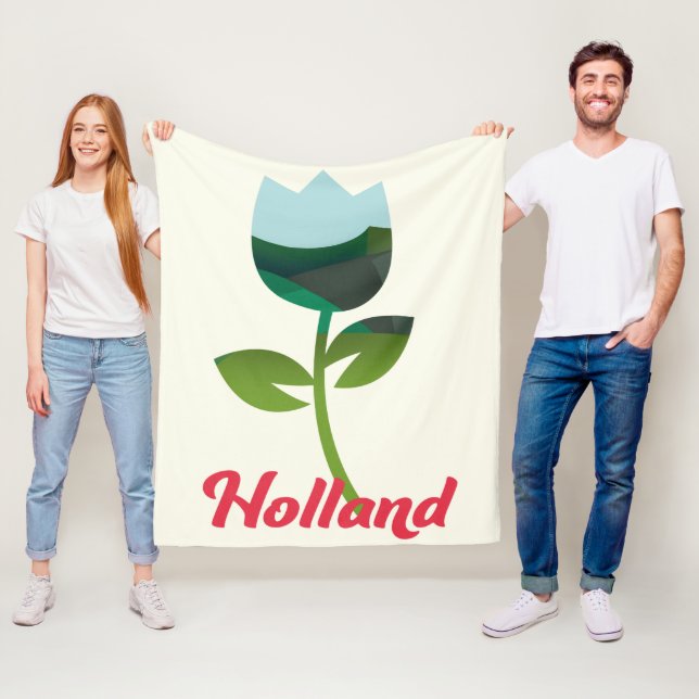 Couverture Polaire art de vacances de tulipe de Hollande (En situation)