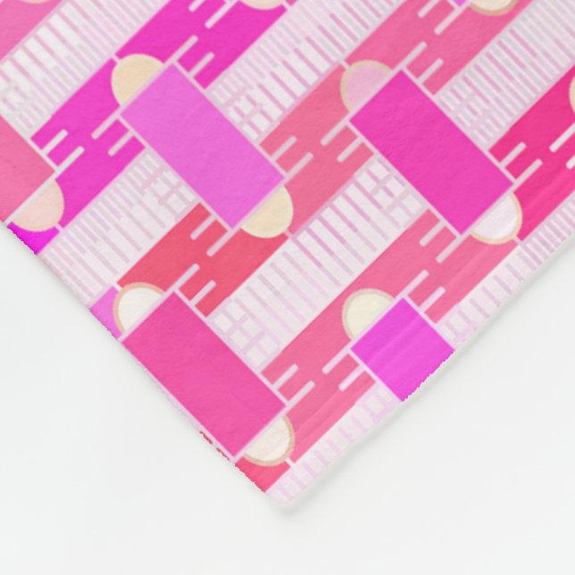 Couverture Polaire Art Déco industriel chic - rose, fuchsia, orchidée (Coin)