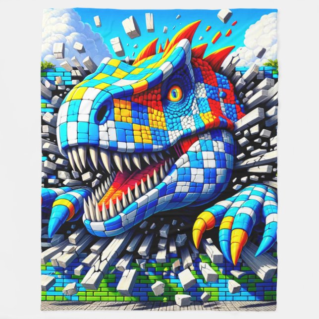 Couverture Polaire Art Dinosaur (Devant)