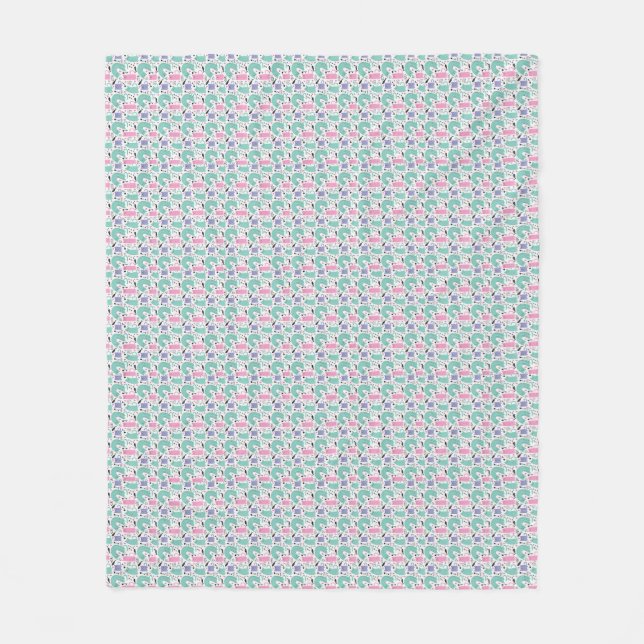 Couverture Polaire Art du chat | Cute Cat Rainbows (Devant)