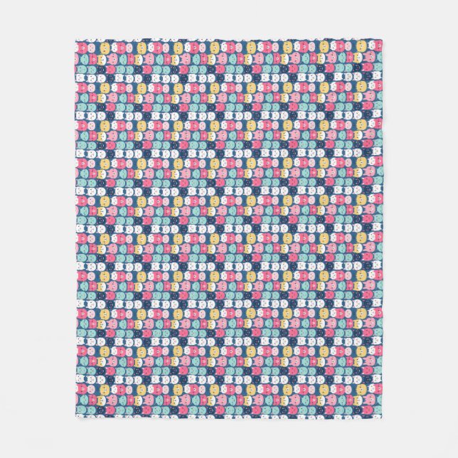 Couverture Polaire Art du chat | Visages de chats mignons (Devant)
