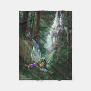 Couverture Polaire Art fantastique de fées et de châteaux