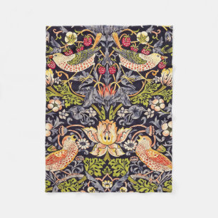 Couverture Polaire Art floral Nouveau de voleur de fraise de William