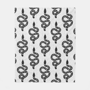 Couverture Polaire Art folklorique texturé grungy sorcière serpent no