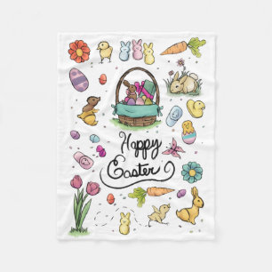 Couverture Polaire Art heureux de Pâques
