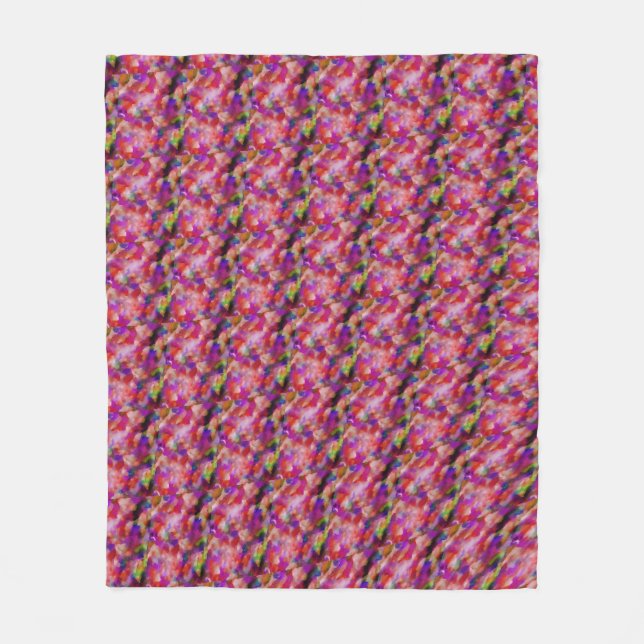 Couverture Polaire art indigot et violet (Devant)