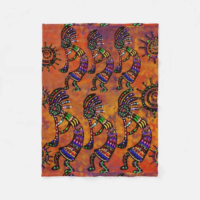 Couverture Polaire Art Kokopelli  (Devant)