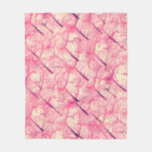 Couverture Polaire art L'aquarelle rose encre couleur rose