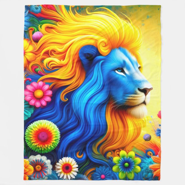 Couverture Polaire Art Lion (Devant)