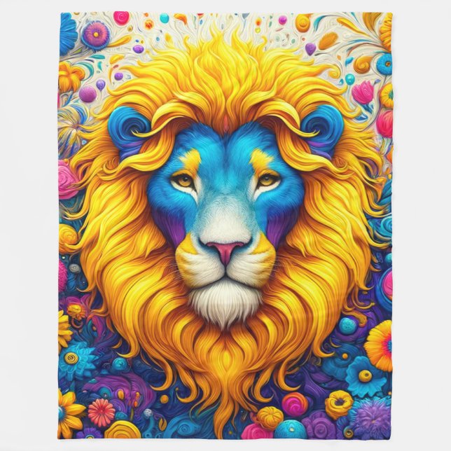 Couverture Polaire Art Lion (Devant)