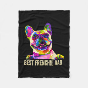 Couverture Polaire Art Meilleur Papa Frenchie Bouledogue Français Pap