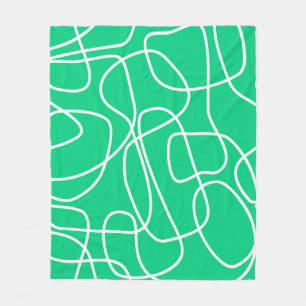 Couverture Polaire Art moderne Abstrait en vert Cute