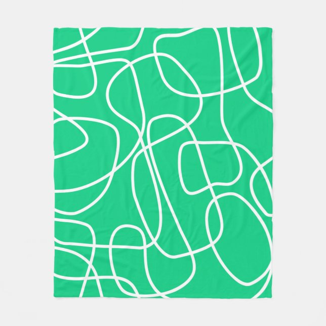 Couverture Polaire Art moderne Abstrait en vert | Cute (Devant)