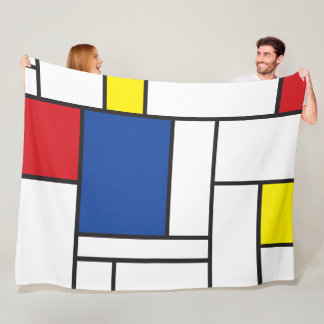 Couverture Polaire Art Moderne Géométrique Minimaliste De Stijl Mondr