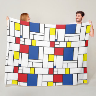 Couverture Polaire Art Moderne Géométrique Minimaliste De Stijl Mondr
