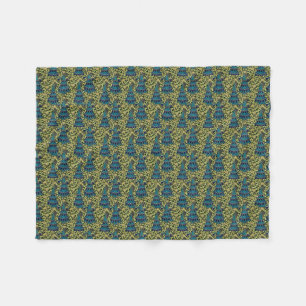 Couverture Polaire Art Nouveau Paon Motif Sans Couture Vintage