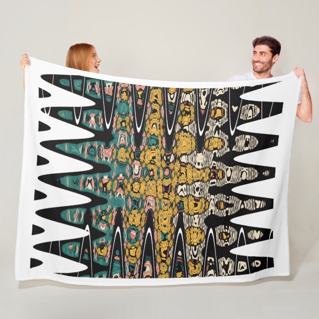 Couverture Polaire art numérique oiseaux (En situation)