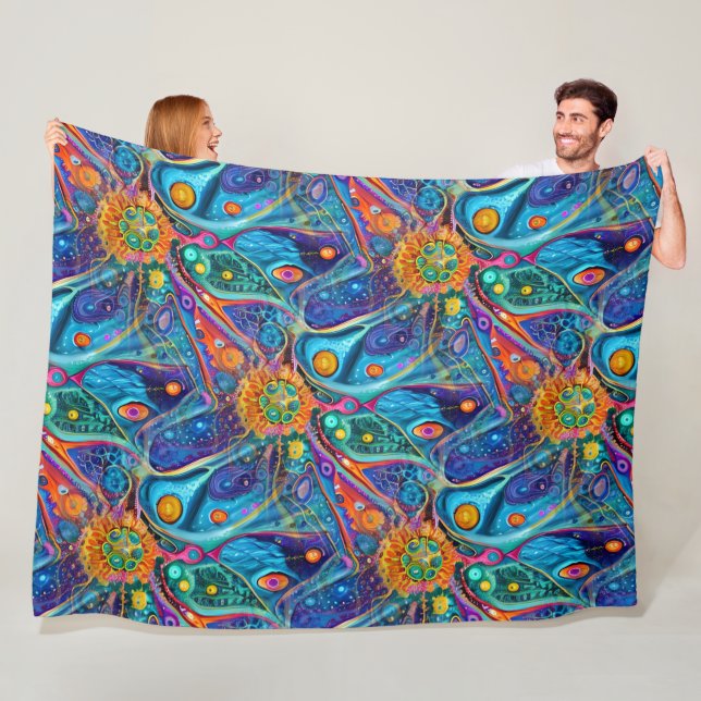 Couverture Polaire Art of Image Abstraction - motif transparent 10 (En situation)