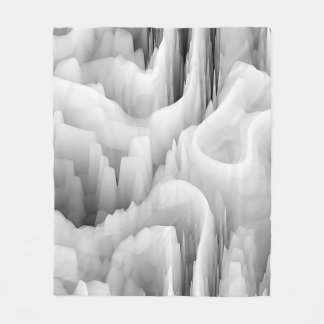 Couverture Polaire art onde fractale abstraite fond monochrome flou