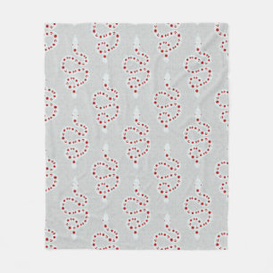Couverture Polaire Art populaire texturé grunge sorcière serpent roug