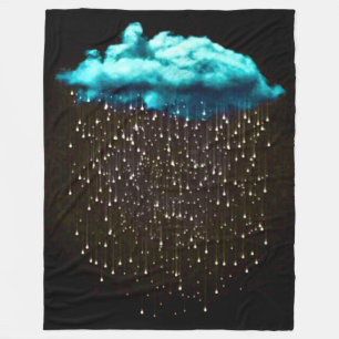 Couverture Polaire Art psychédélique d'imaginaire de nuage de pluie