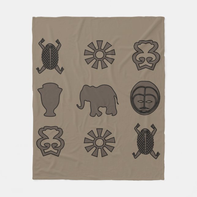 Couverture Polaire art tribal africain Abstrait (Devant)
