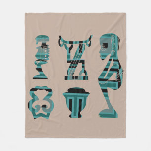 Couverture Polaire art tribal africain Abstrait