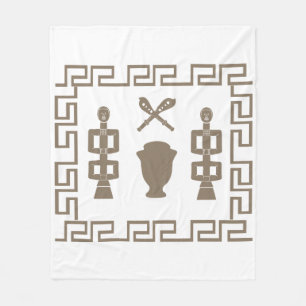 Couverture Polaire art tribal africain Abstrait