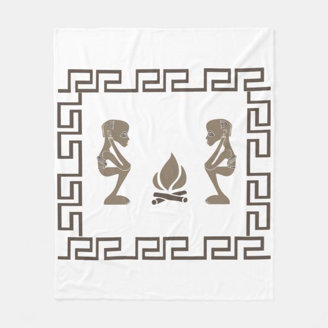 Couverture Polaire art tribal africain Abstrait (Devant)