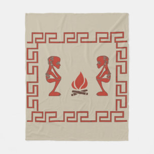 Couverture Polaire art tribal africain Abstrait