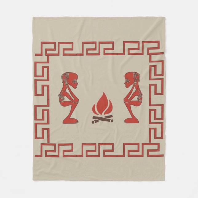 Couverture Polaire art tribal africain Abstrait (Devant)