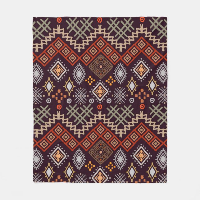 Couverture Polaire Art tribal boho sans couture motif (Devant)