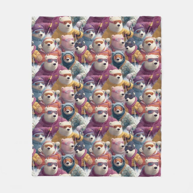 Couverture Polaire Artic Polar Bears Ski Club (Devant)