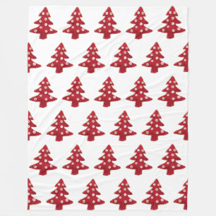 Couverture Polaire Artisanat de Noël avec Motif à boutons